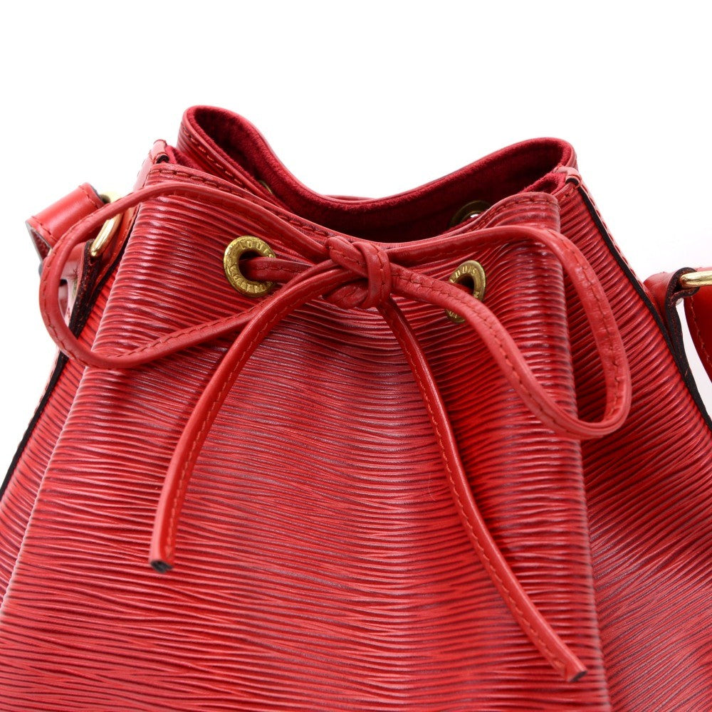 Louis Vuitto Petit Noe Red Epi Leather Bag
