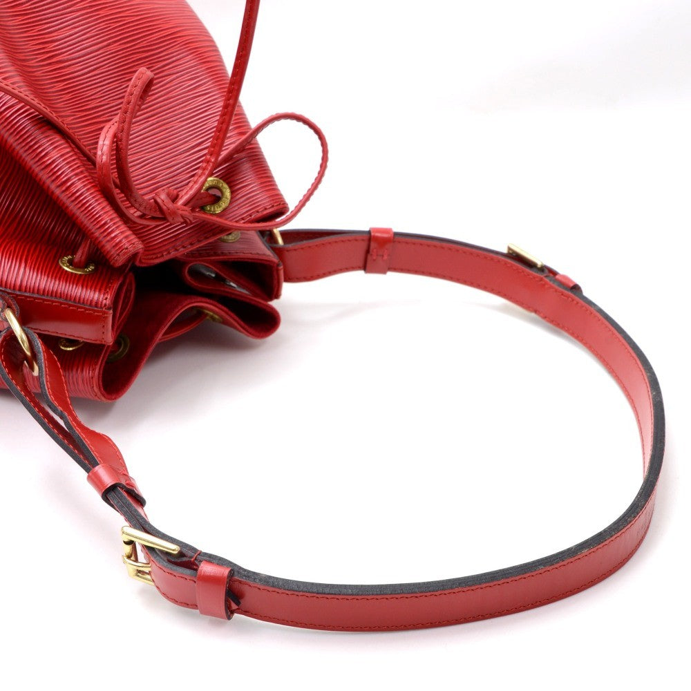 Louis Vuitto Petit Noe Red Epi Leather Bag