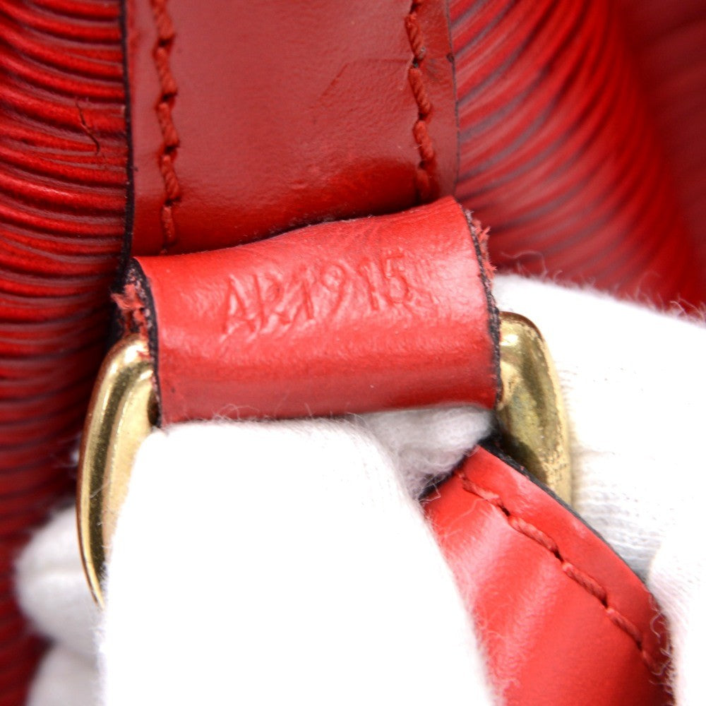 Louis Vuitto Petit Noe Red Epi Leather Bag