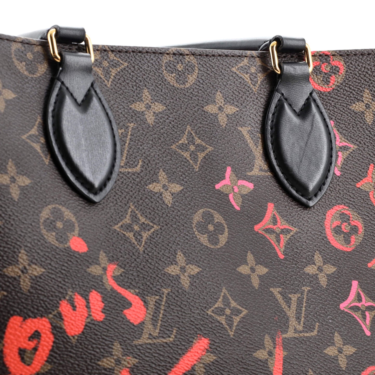 Louis Vuitton OnTheGo Tote Limited Edition Fall in Love Monogram Canvas MM