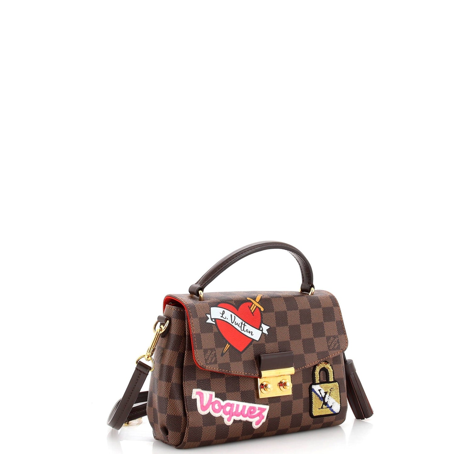 Louis Vuitton Croisette Handbag Limited Edition Patches Damier