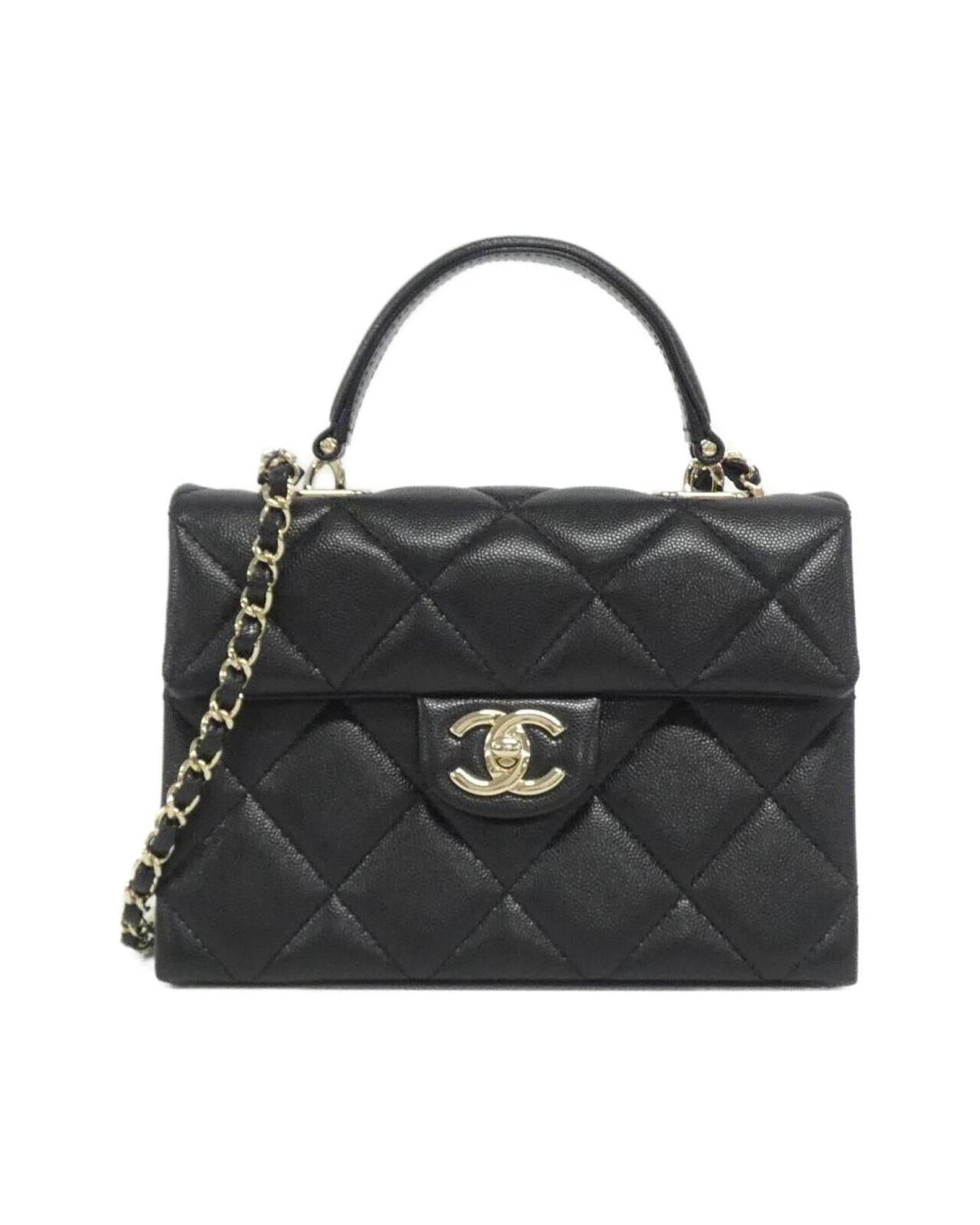 Chanel Chanel Quilted Lambskin TopHandle Bag
