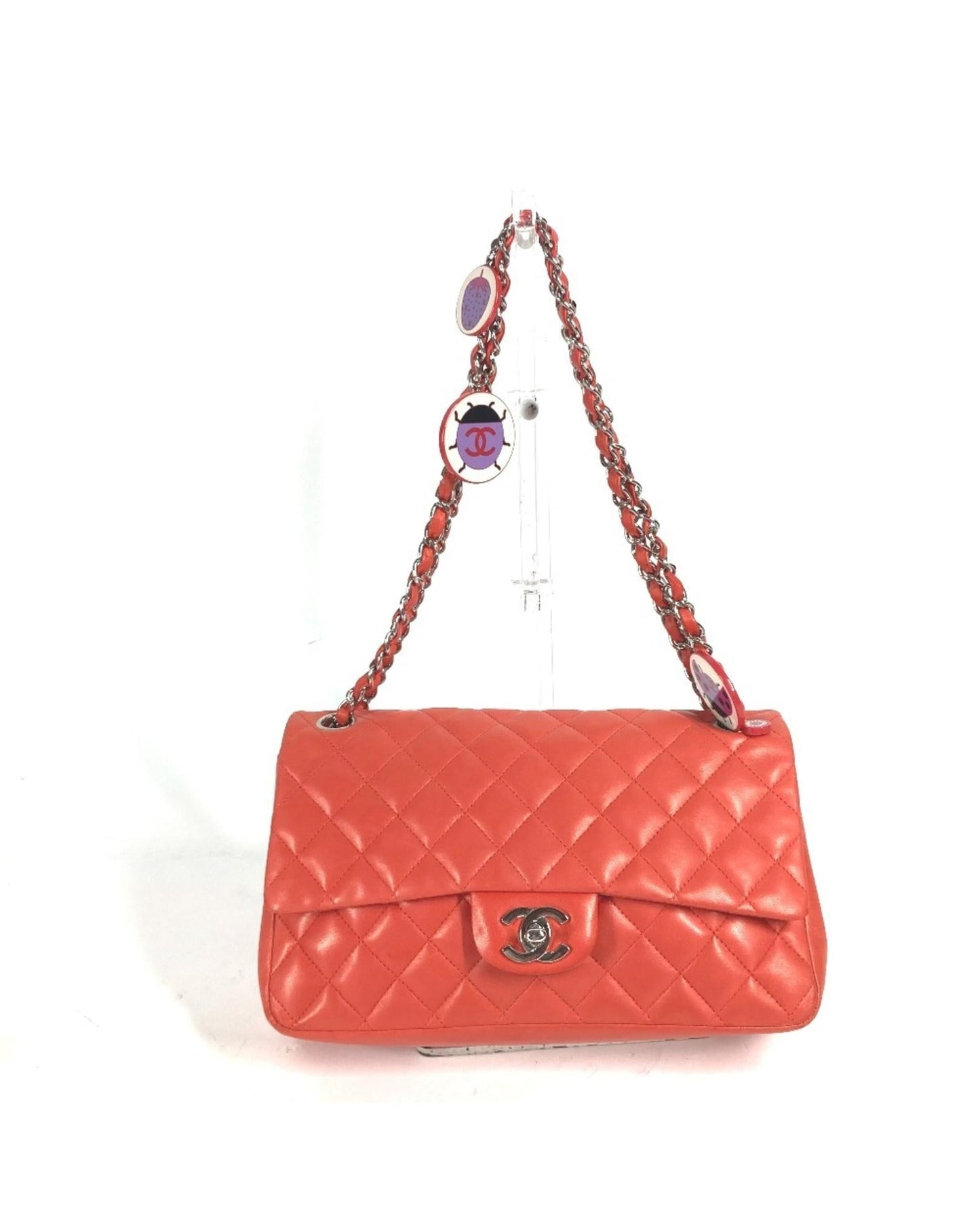 Chanel Classic Flap Ladybug Charm Bag