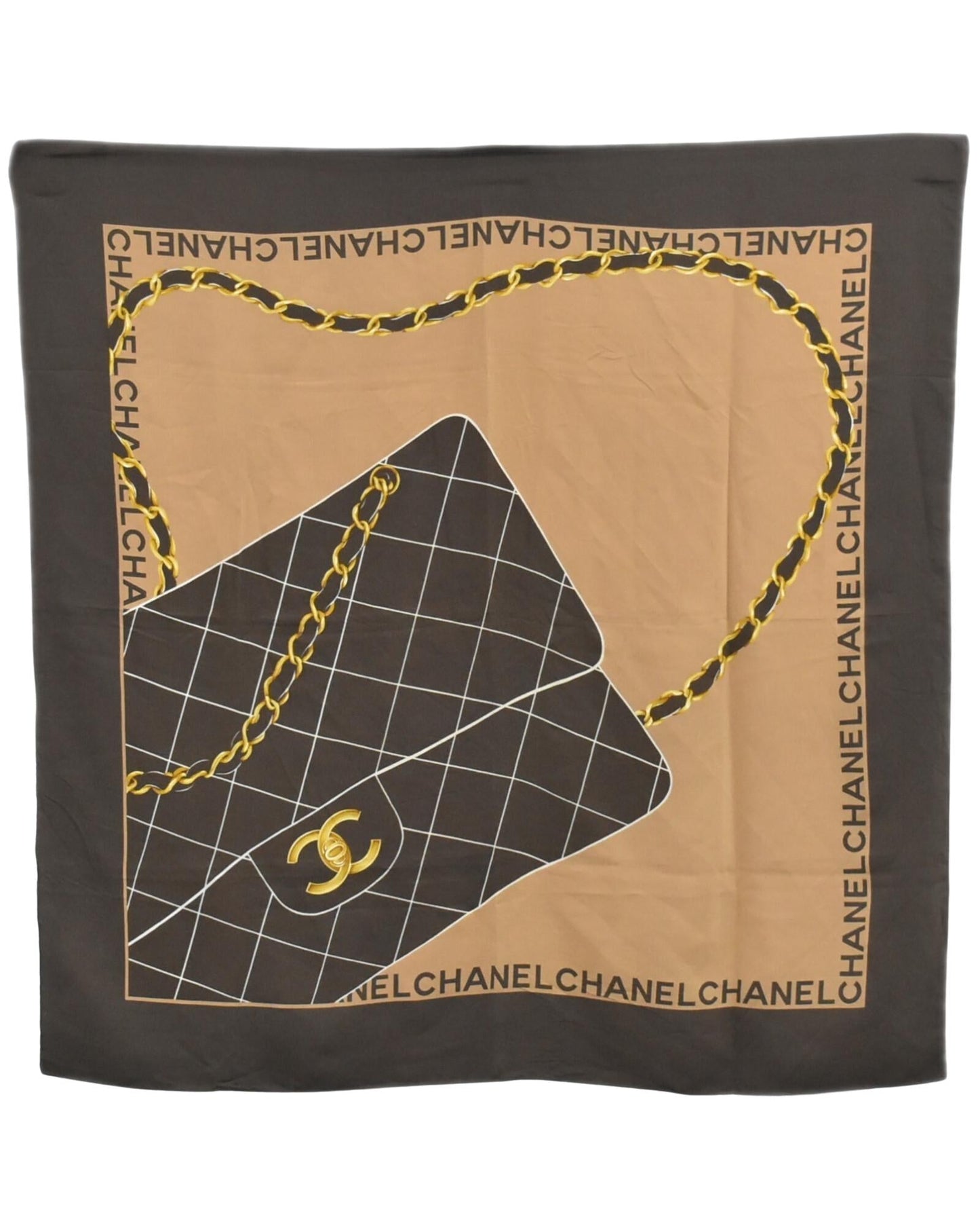 Chanel Chanel Handbag Print Silk Scarf