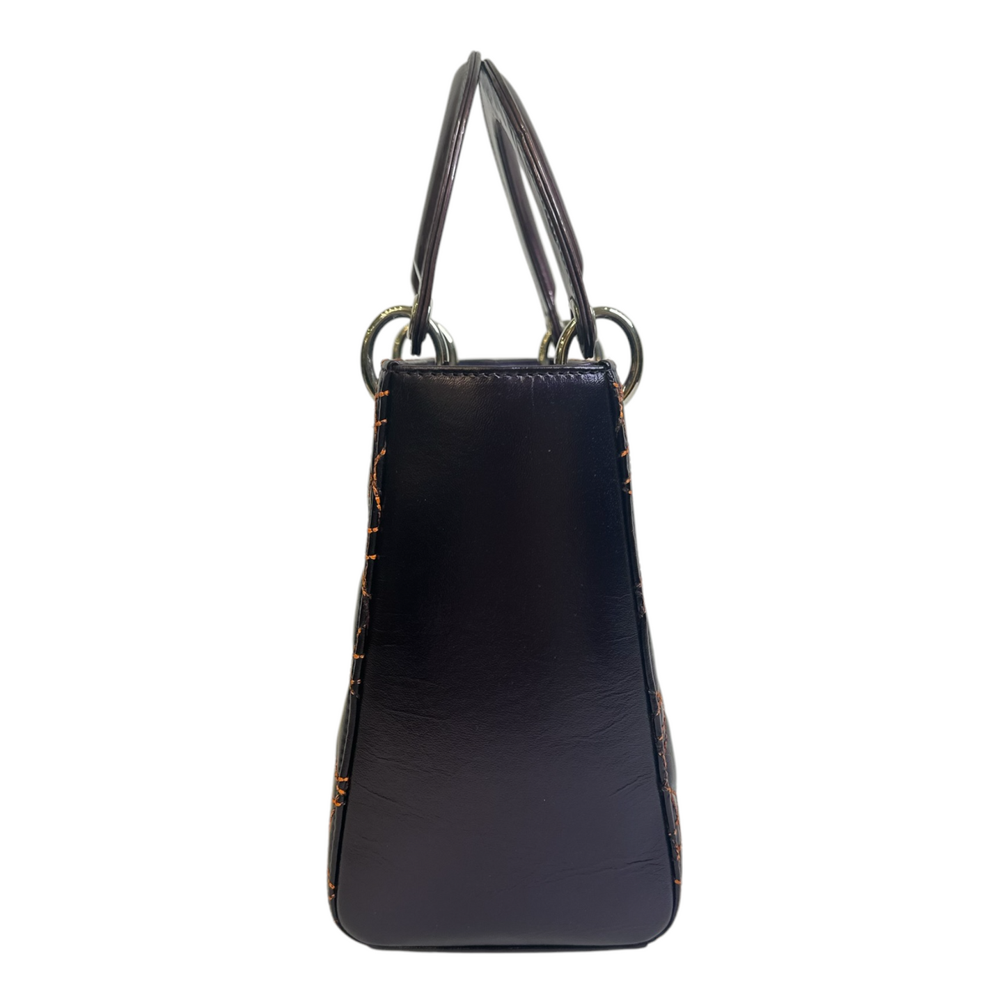 Christian Dior Metallic Lambskin Cannage Medium Anselm Reyle Lady Dior Purple Orange