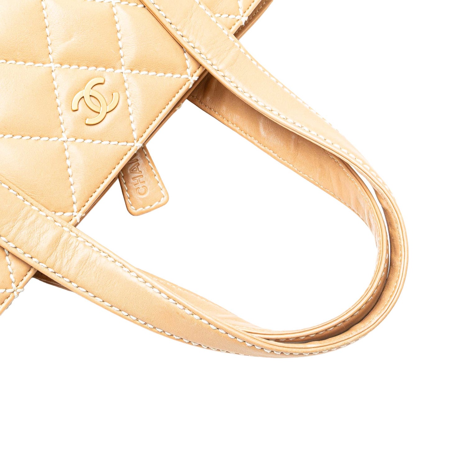 Chanel Cc Lambskin Wild Stitch Handbag