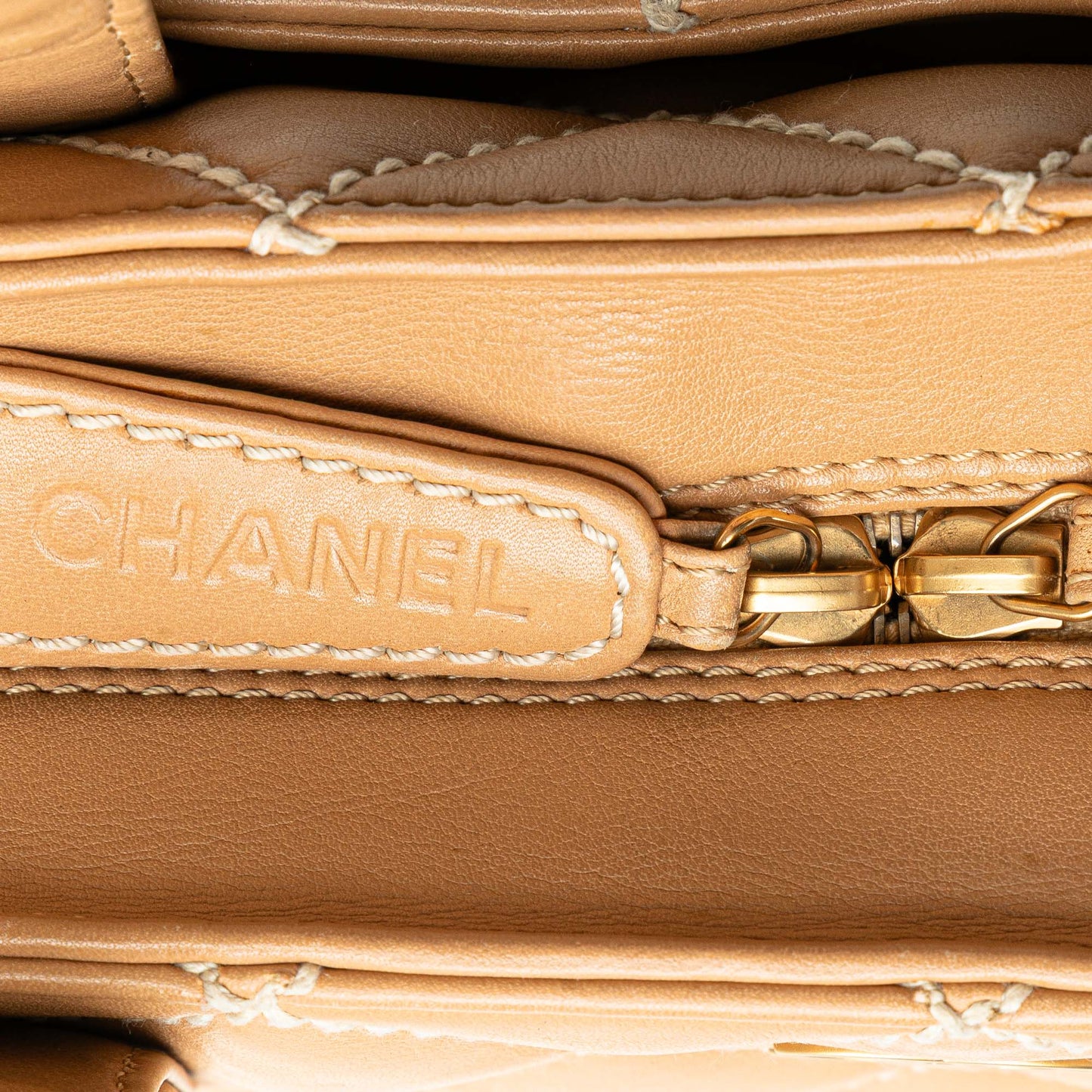 Chanel Cc Lambskin Wild Stitch Handbag