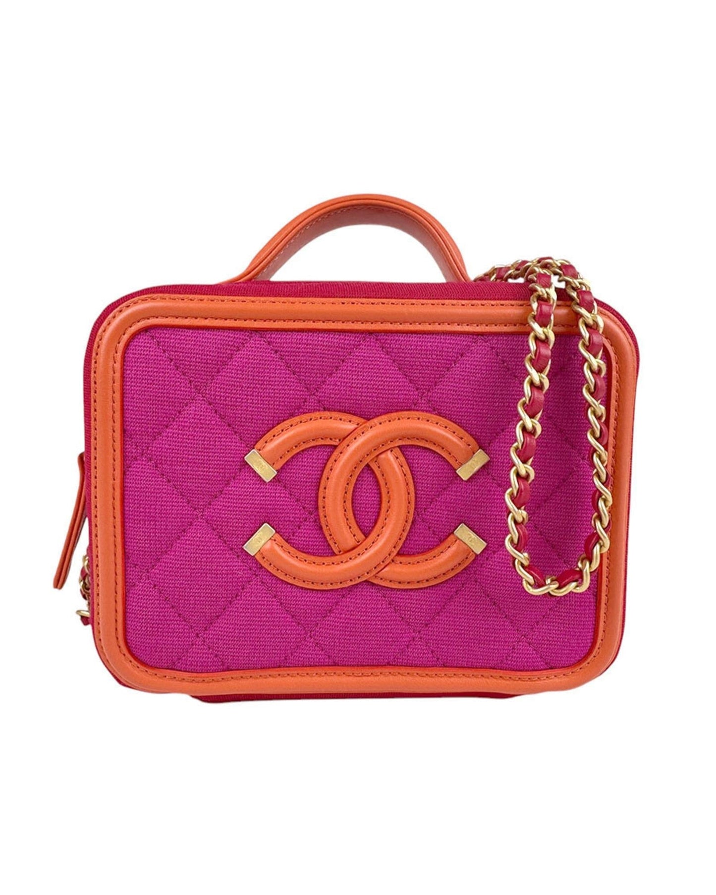 Chanel Coco Handle Cotton Handbag with Clochette Key and Padlock