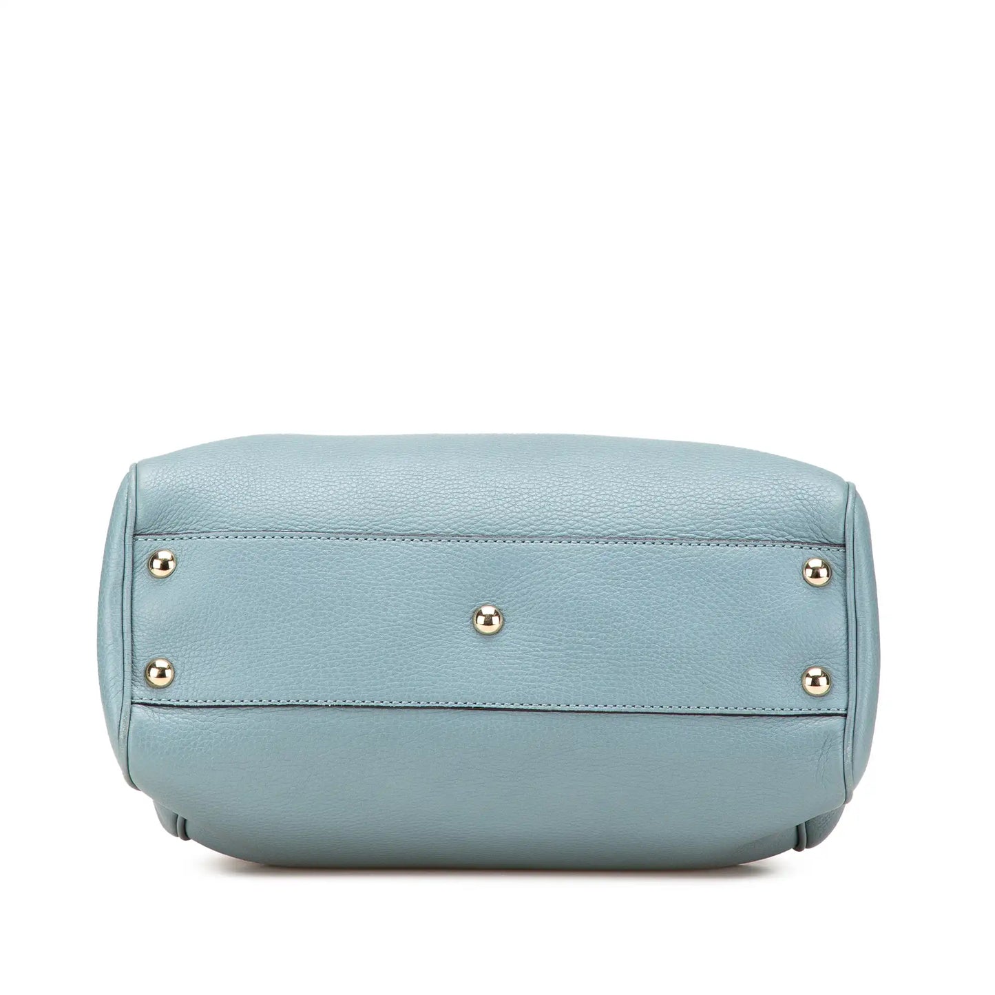 GLM-- Bamboo Shopper Small Baby Blue Leather