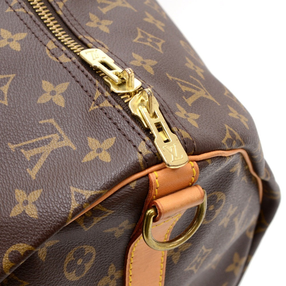 Louis Vuitto Keepall 55 Bandouliere Monogram Canvas Travel Bag with Strap