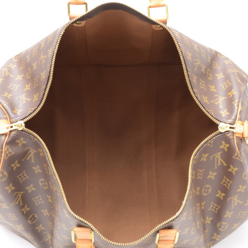 Louis Vuitto Keepall 55 Bandouliere Monogram Canvas Travel Bag with Strap