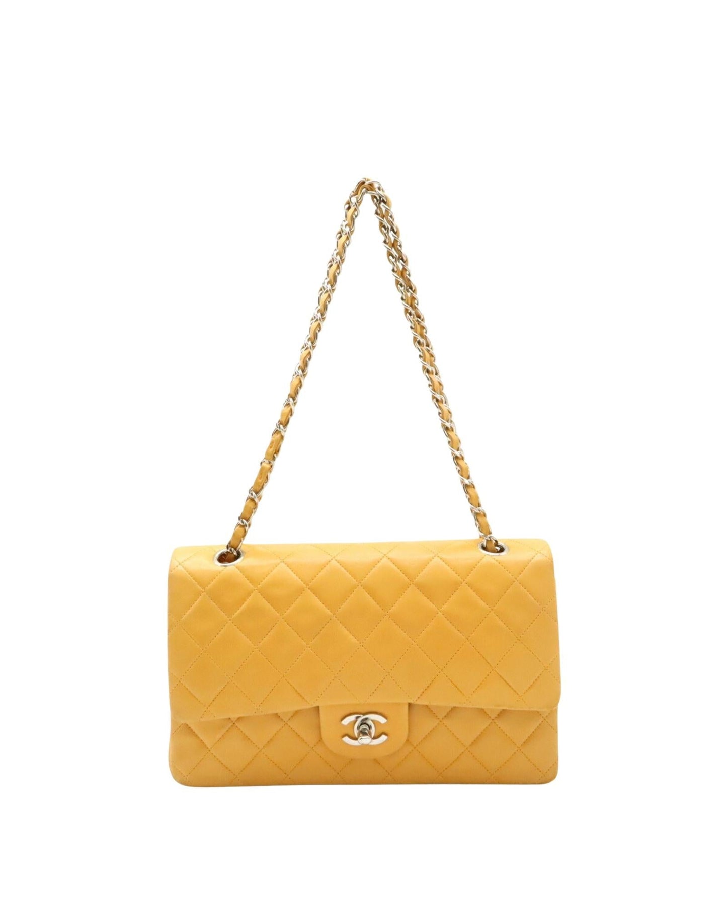 Chanel Timeless Leather Handbag with Dust Bag and Minor Wear