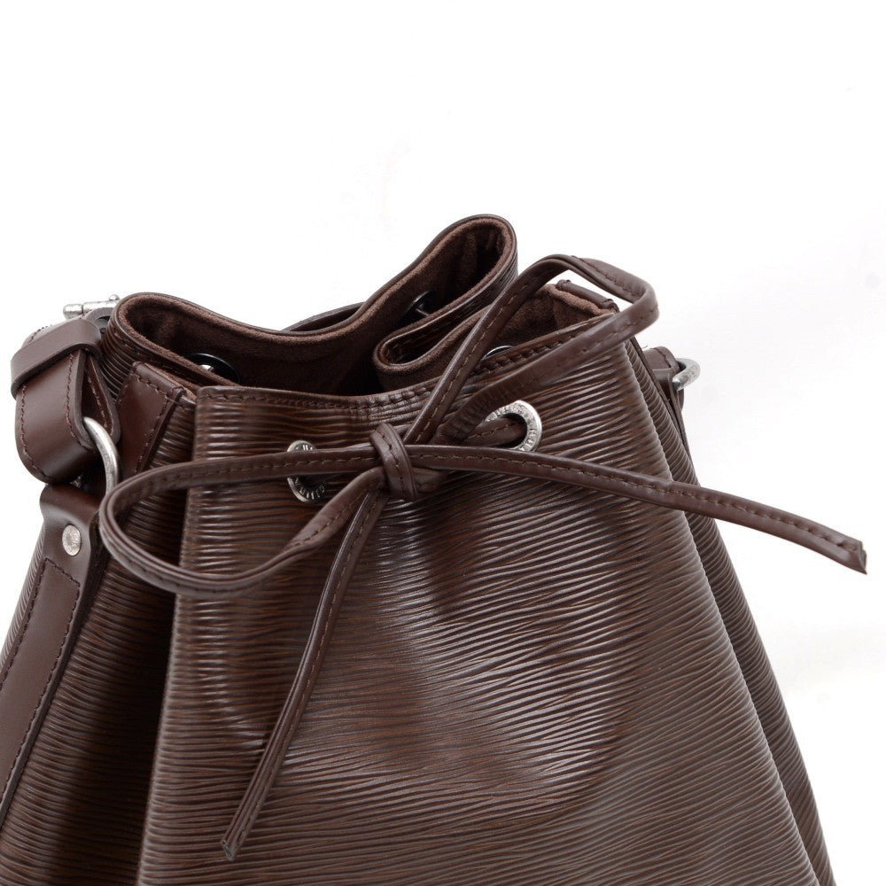 Louis Vuitto Petit Noe Chocolate Brown Epi Leather Bag