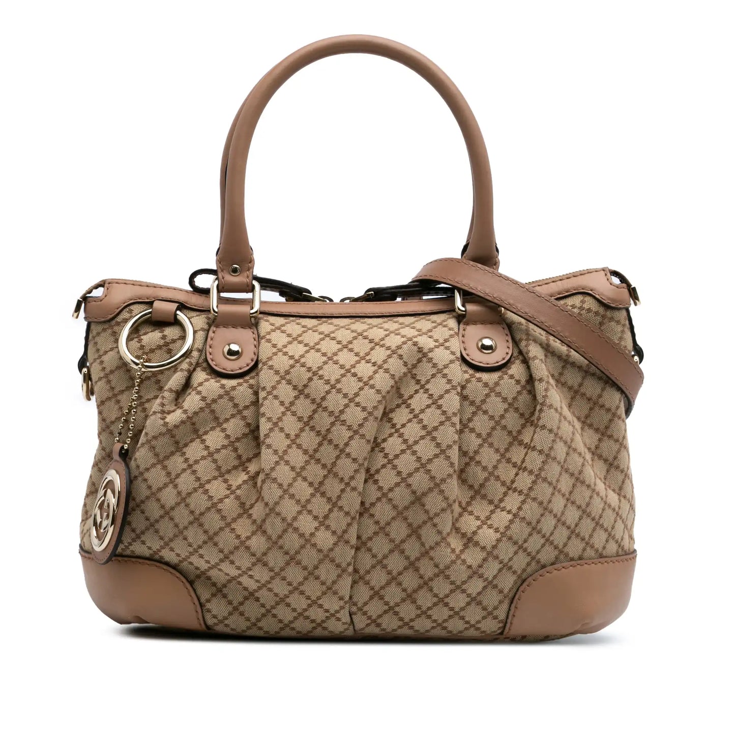 GLM-- Sukey Handbag Brown Diamante Canvas