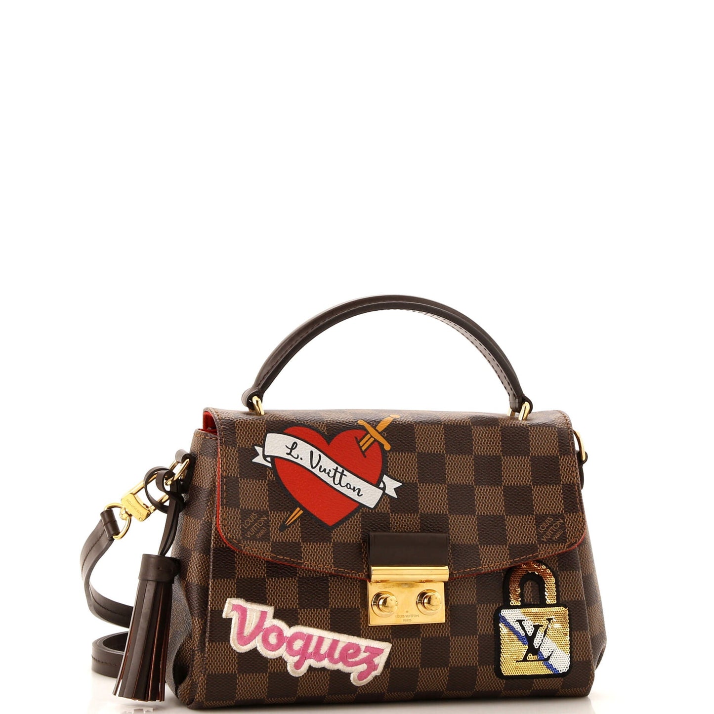 Louis Vuitton Croisette Handbag Limited Edition Patches Damier