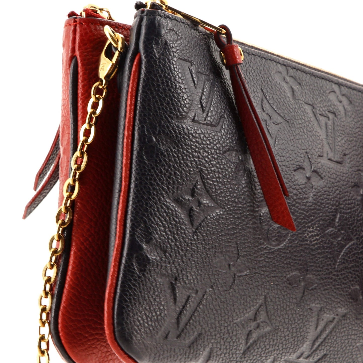Louis Vuitton Double Zip Pochette Monogram Empreinte Leather