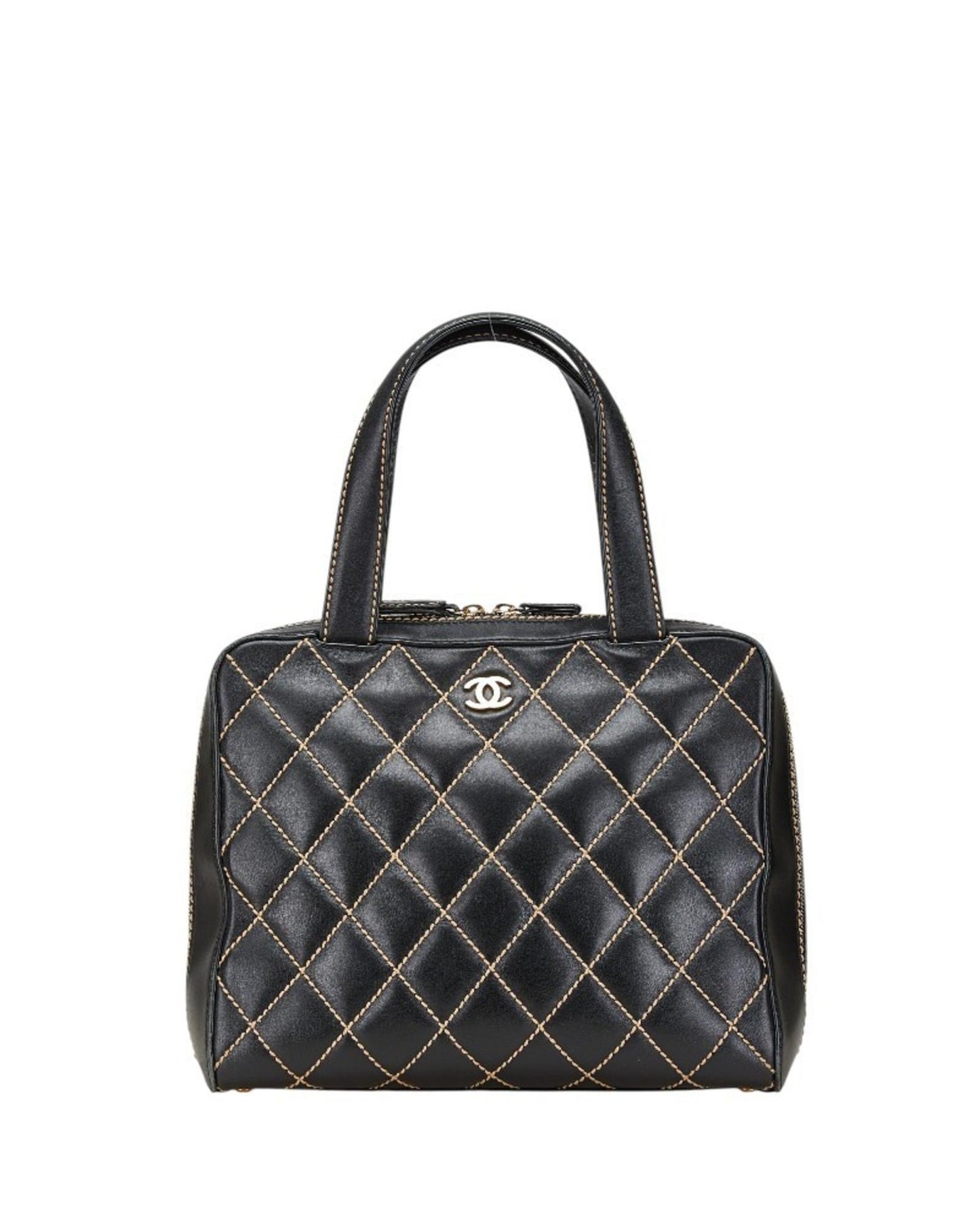 Chanel Quilted Leather Satchel Bag