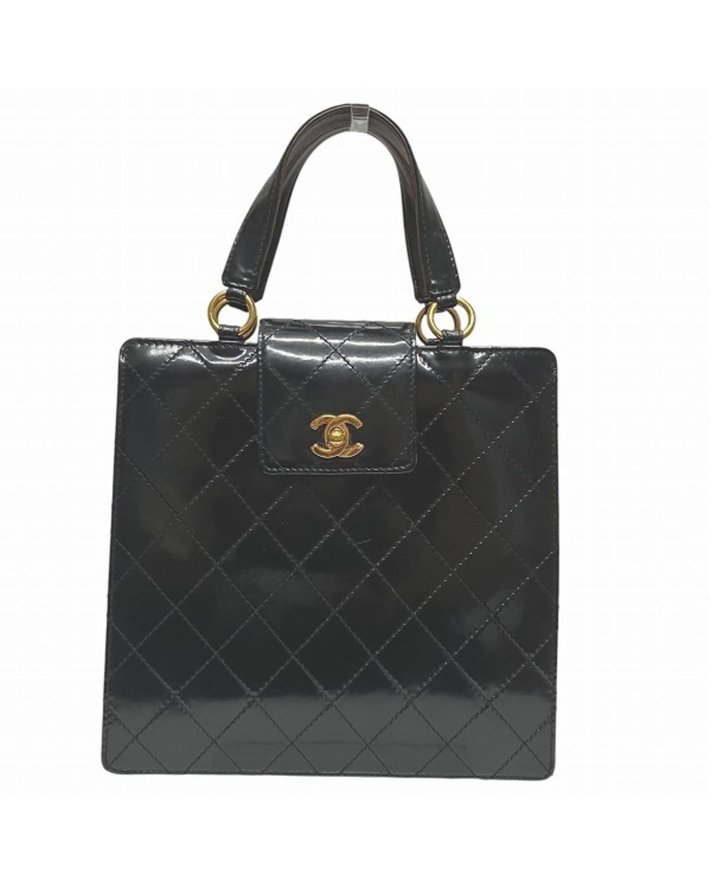 Chanel Patent Leather Quilted Handbag