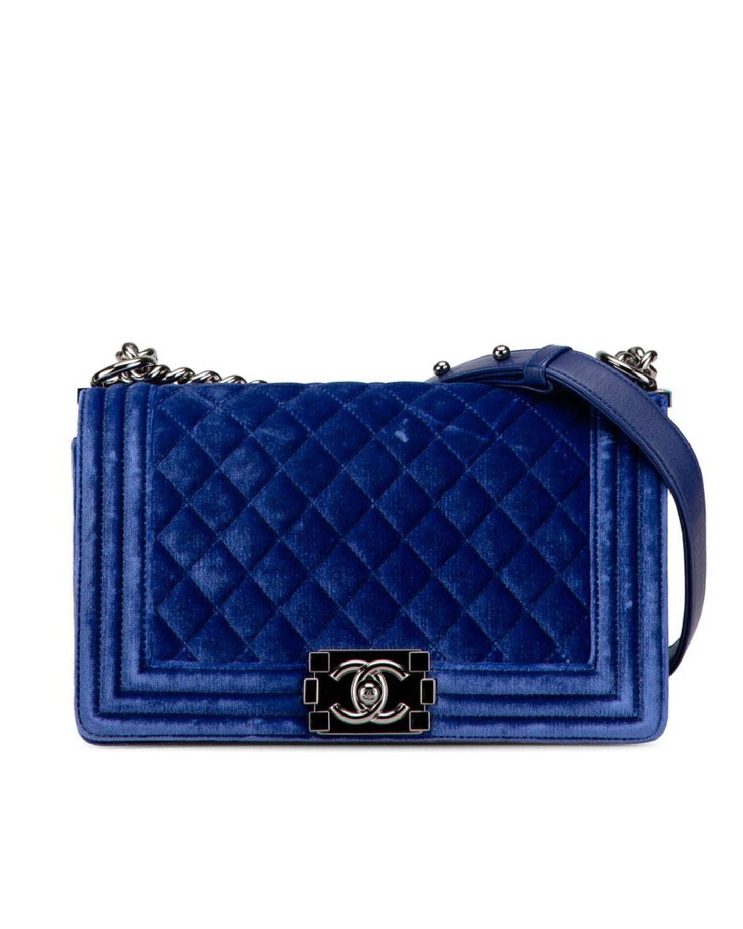 Chanel Boy Chanel Velour Quilted Bag
