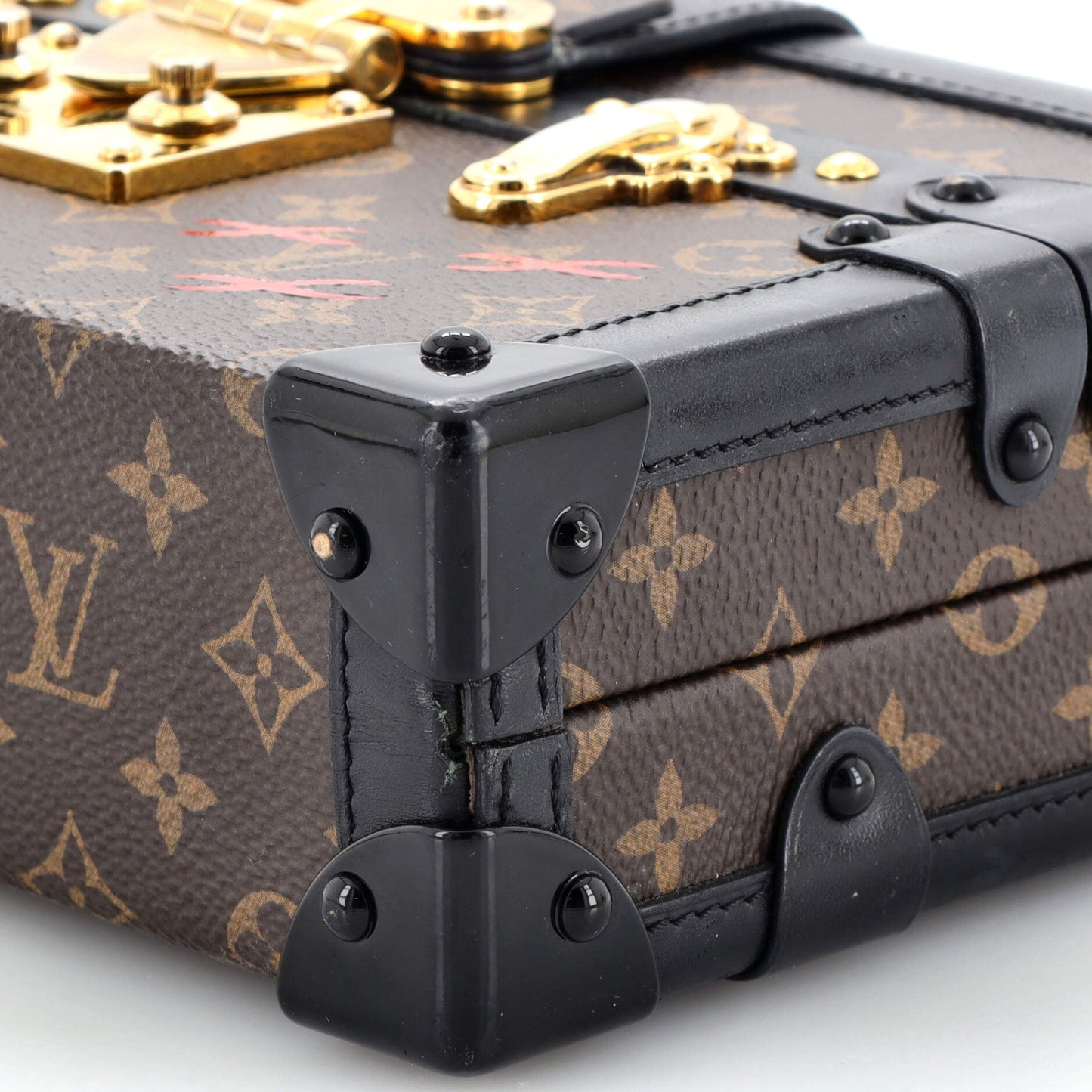 Louis Vuitton Petite Malle Handbag Monogram Canvas