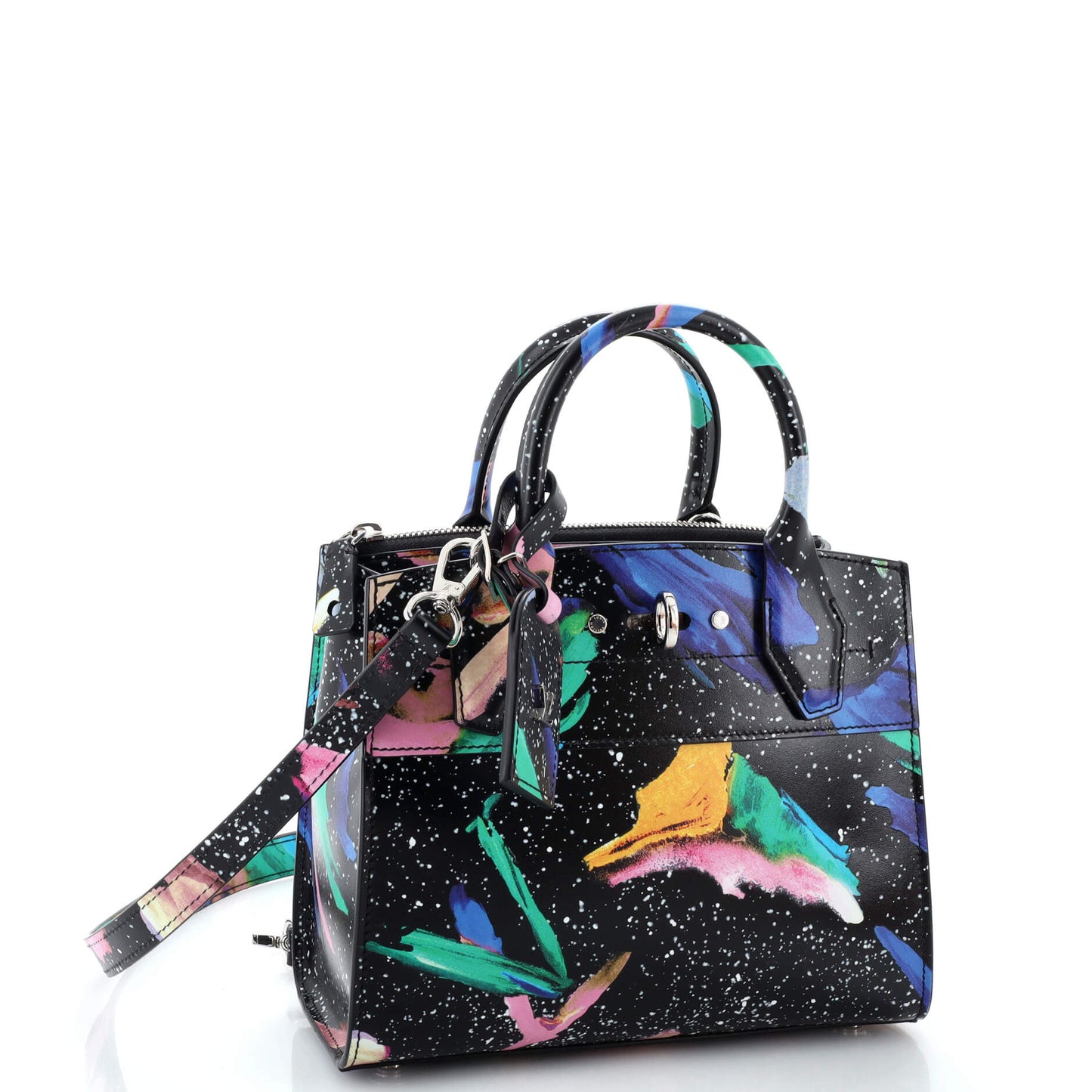 Louis Vuitton City Steamer Handbag Limited Edition Splash Leather Mini