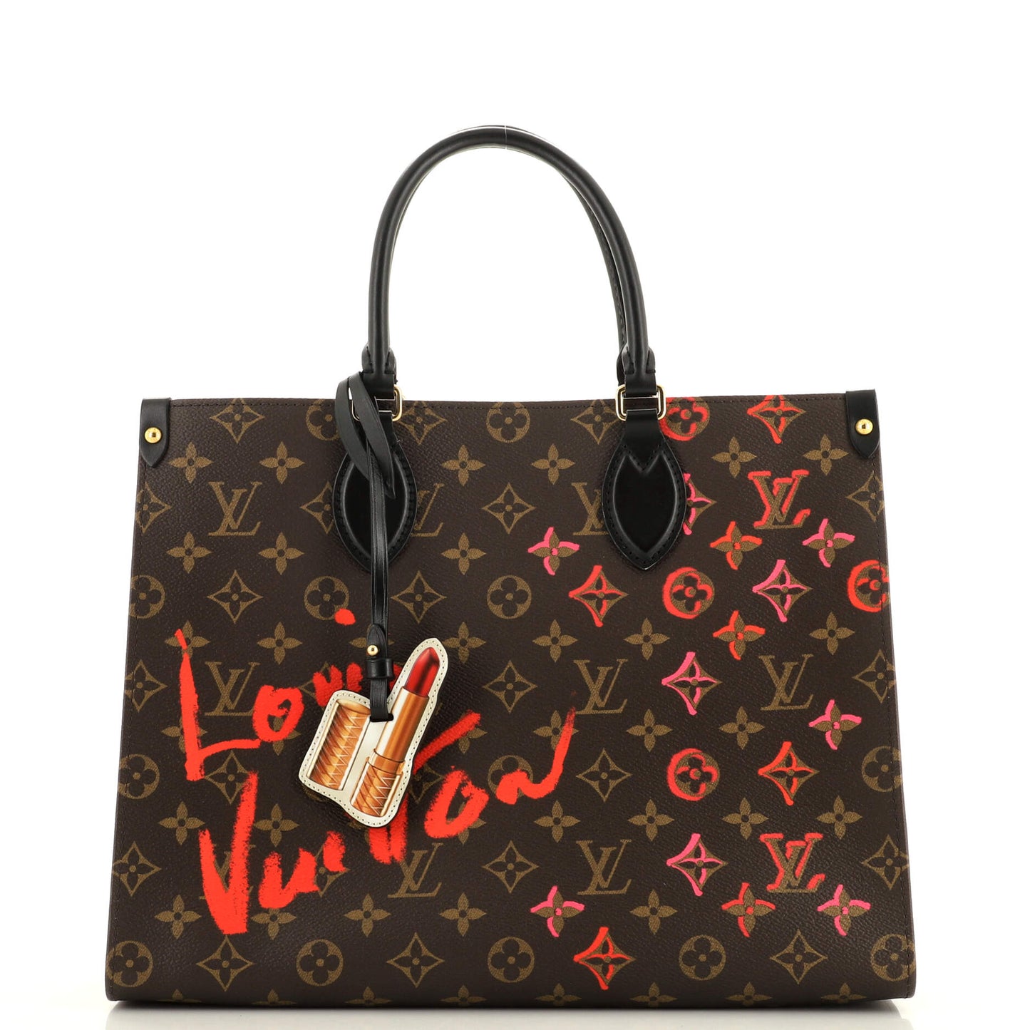 Louis Vuitton OnTheGo Tote Limited Edition Fall in Love Monogram Canvas MM