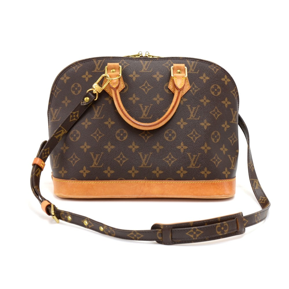 Louis Vuitto Alma Monogram Canvas Handbag with Strap