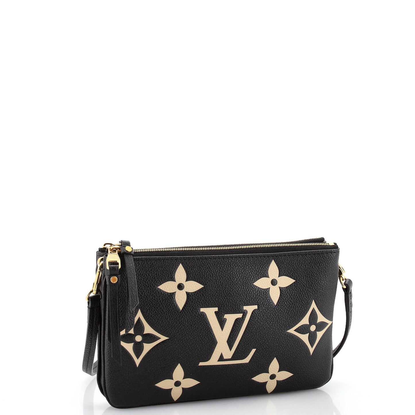 Louis Vuitton Double Zip Pochette Bicolor Monogram Empreinte Giant
