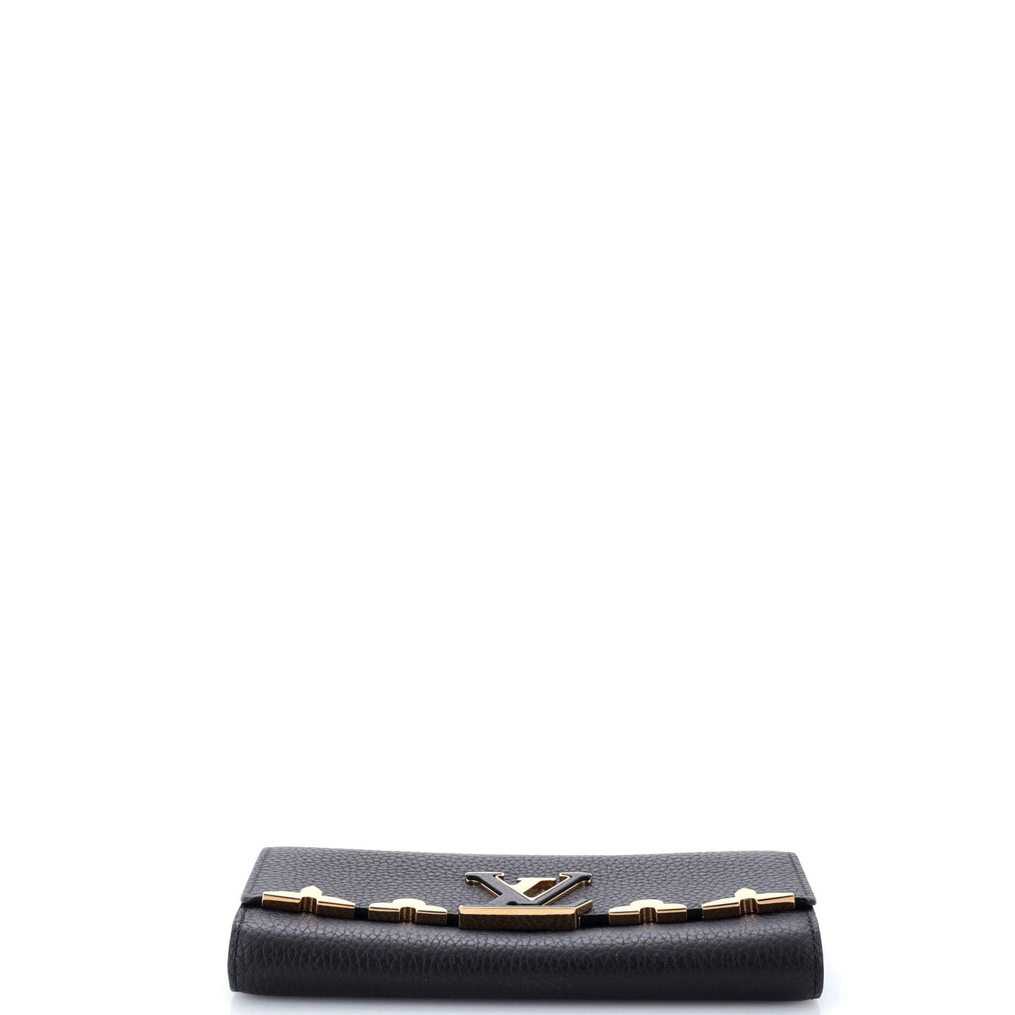 Louis Vuitton Capucines Wallet Leather with Embellished Detail Long