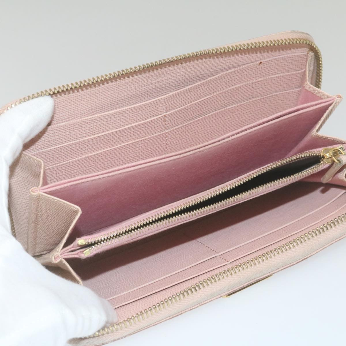 FENDI Long Wallet Leather Pink 29198