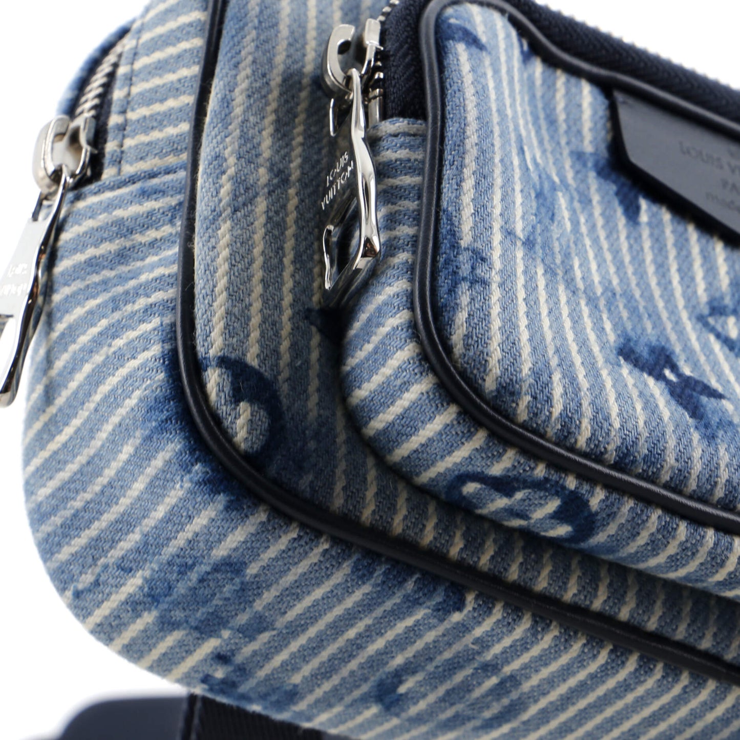 Louis Vuitton Outdoor Pouch Limited Edition Monogram Watercolor Stripes Denim