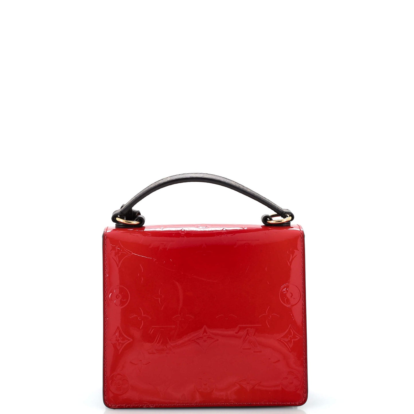 Louis Vuitton Spring Street NM Handbag Monogram Vernis with Monogram Canvas and Epi Leather