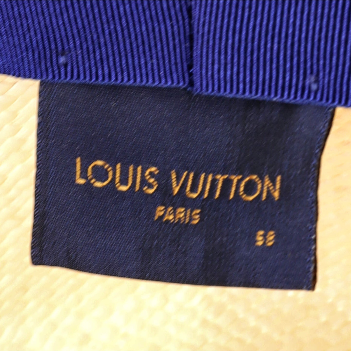 Louis Vuitton Summer Hat Straw with Silk Scarf