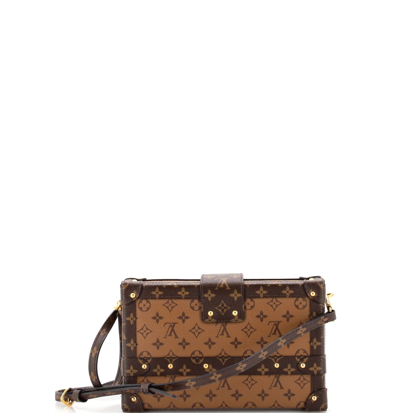 Louis Vuitton Petite Malle Handbag Reverse Monogram Canvas