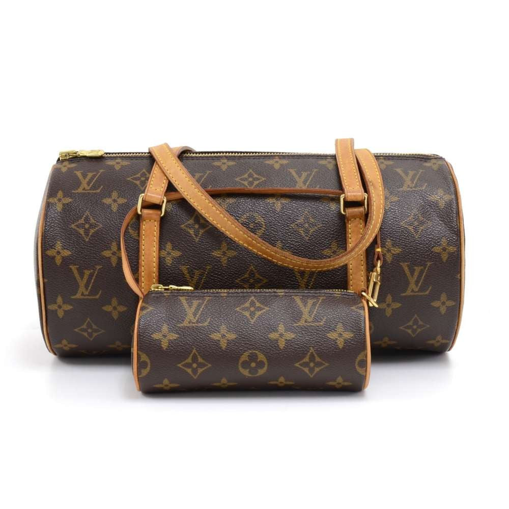 Louis Vuitto Papillon 30 Monogram Canvas Handbag with Pouch