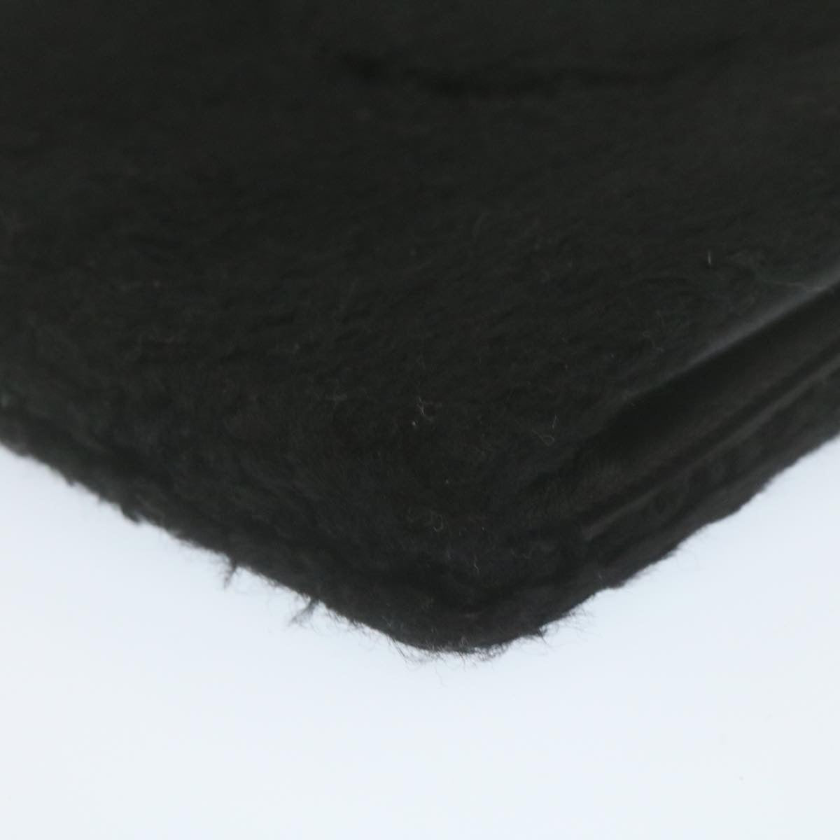 FENDI Wool Hand Bag Black 29346