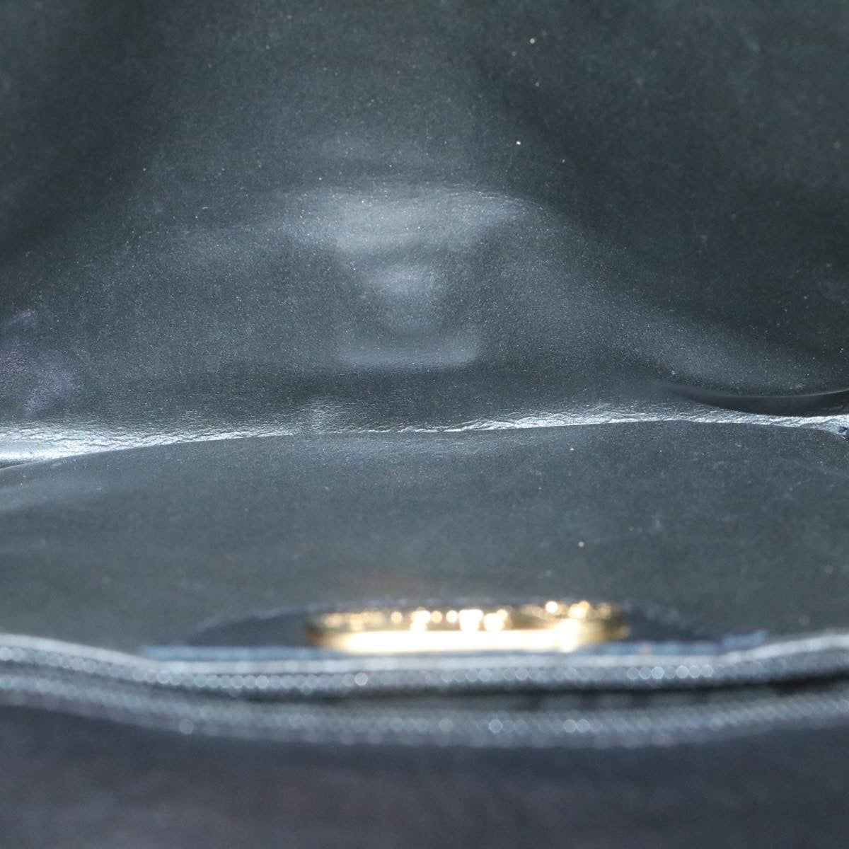 FENDI Wool Hand Bag Black 29346