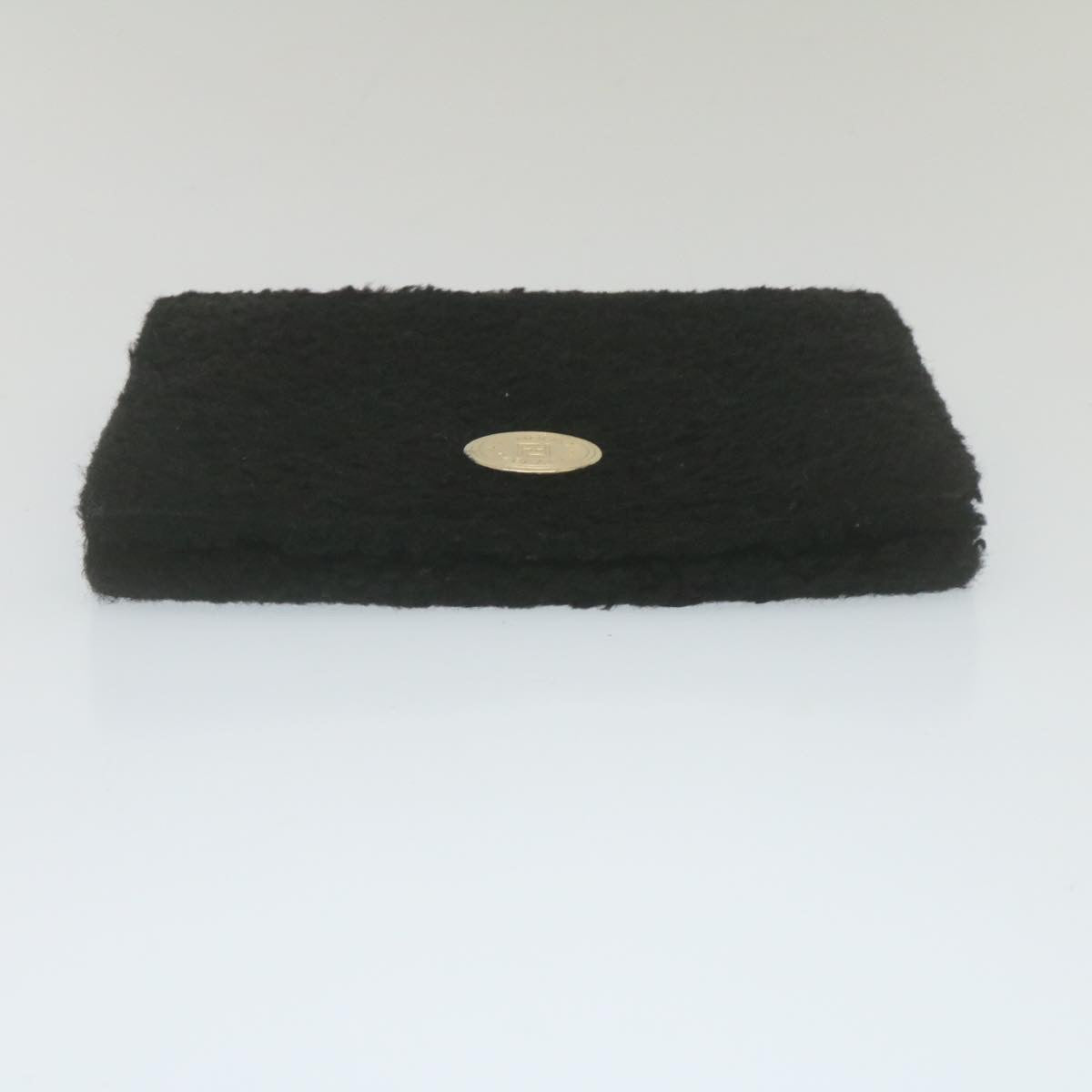 FENDI Wool Hand Bag Black 29346