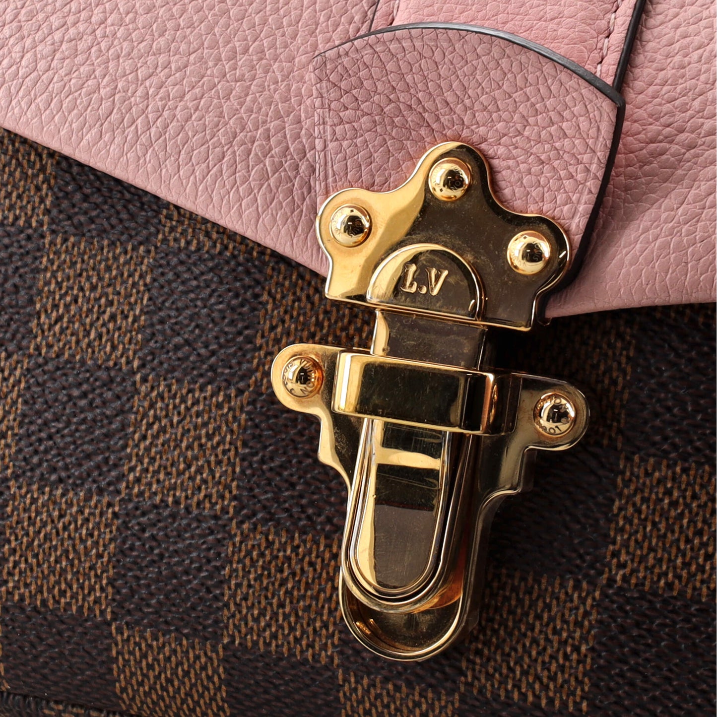 Louis Vuitton Clapton Handbag Damier and Leather PM
