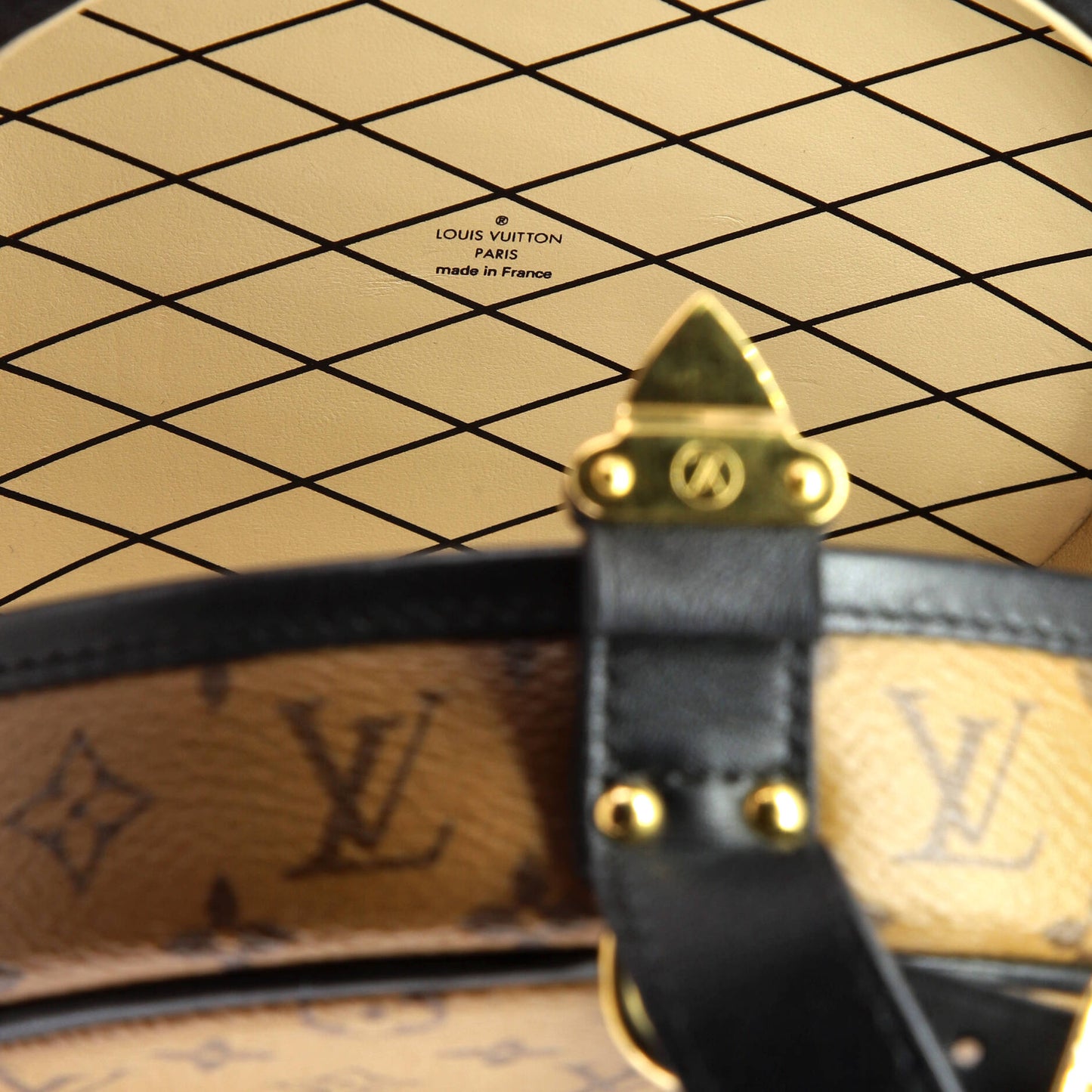 Louis Vuitton Petite Boite Chapeau Bag Reverse Monogram Canvas