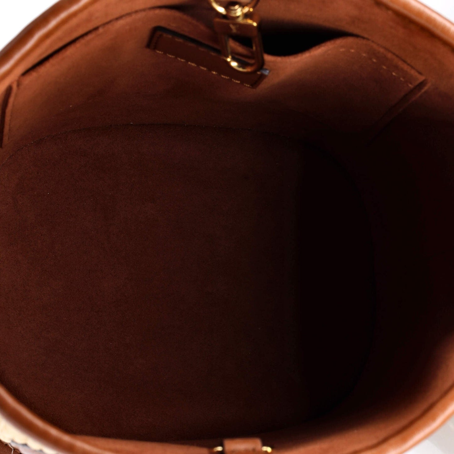 Louis Vuitton Petit Bucket NM Bag Raffia with Leather