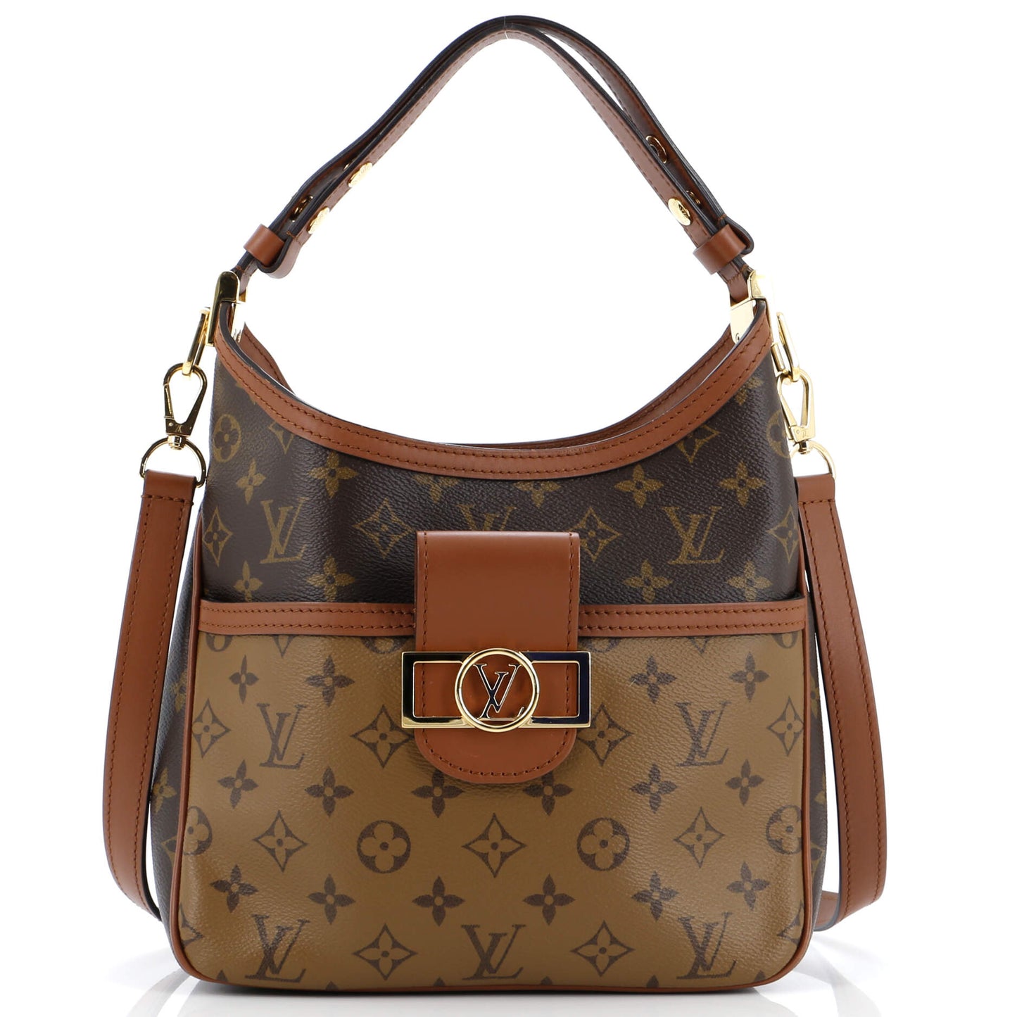 Louis Vuitton Dauphine Hobo Reverse Monogram Canvas PM
