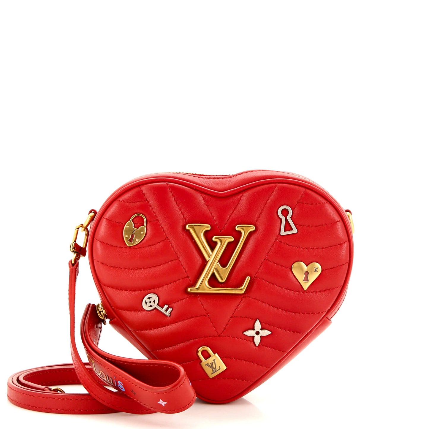 Louis Vuitton New Wave Heart Crossbody Bag Limited Edition Love Lock Quilted Leather