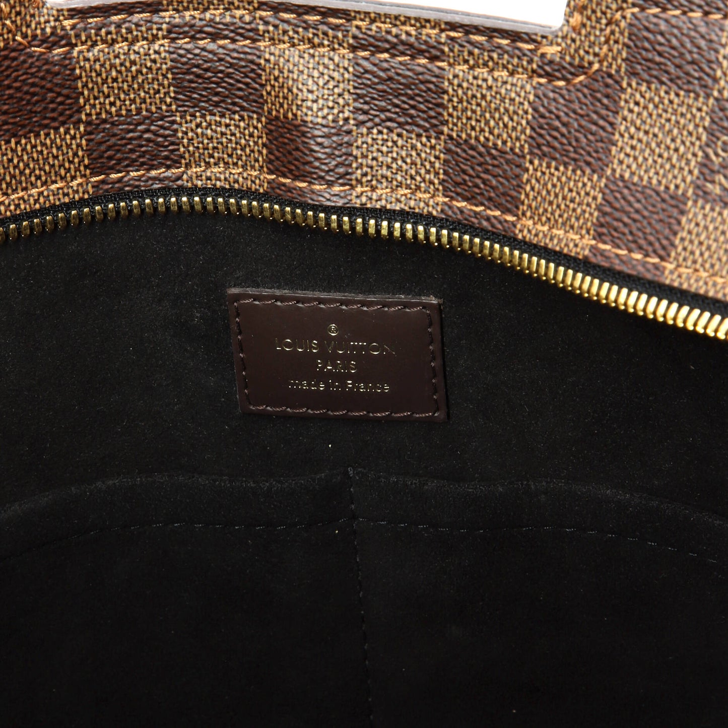 Louis Vuitton Jersey Handbag Damier with Leather