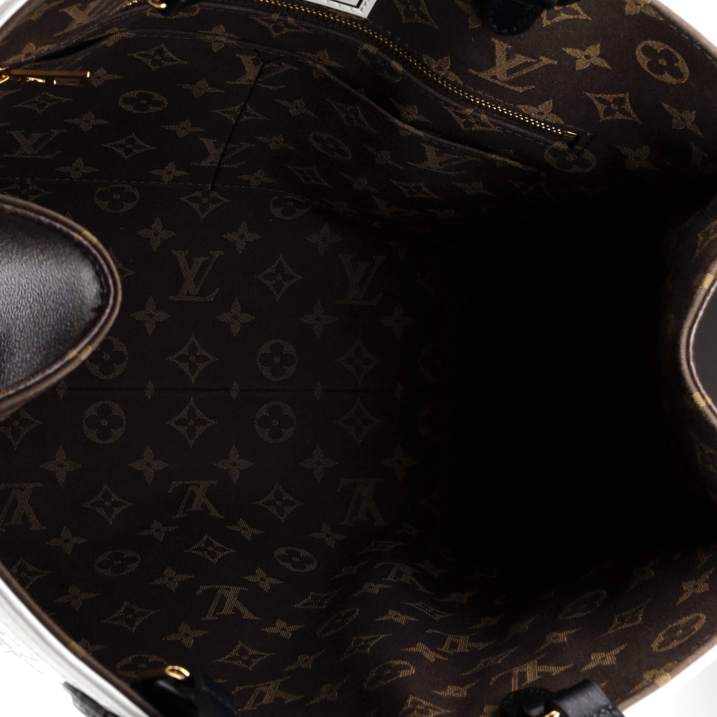 Louis Vuitton OnTheGo Tote Limited Edition Fornasetti Architettura Print Leather and Monogram Canvas MM