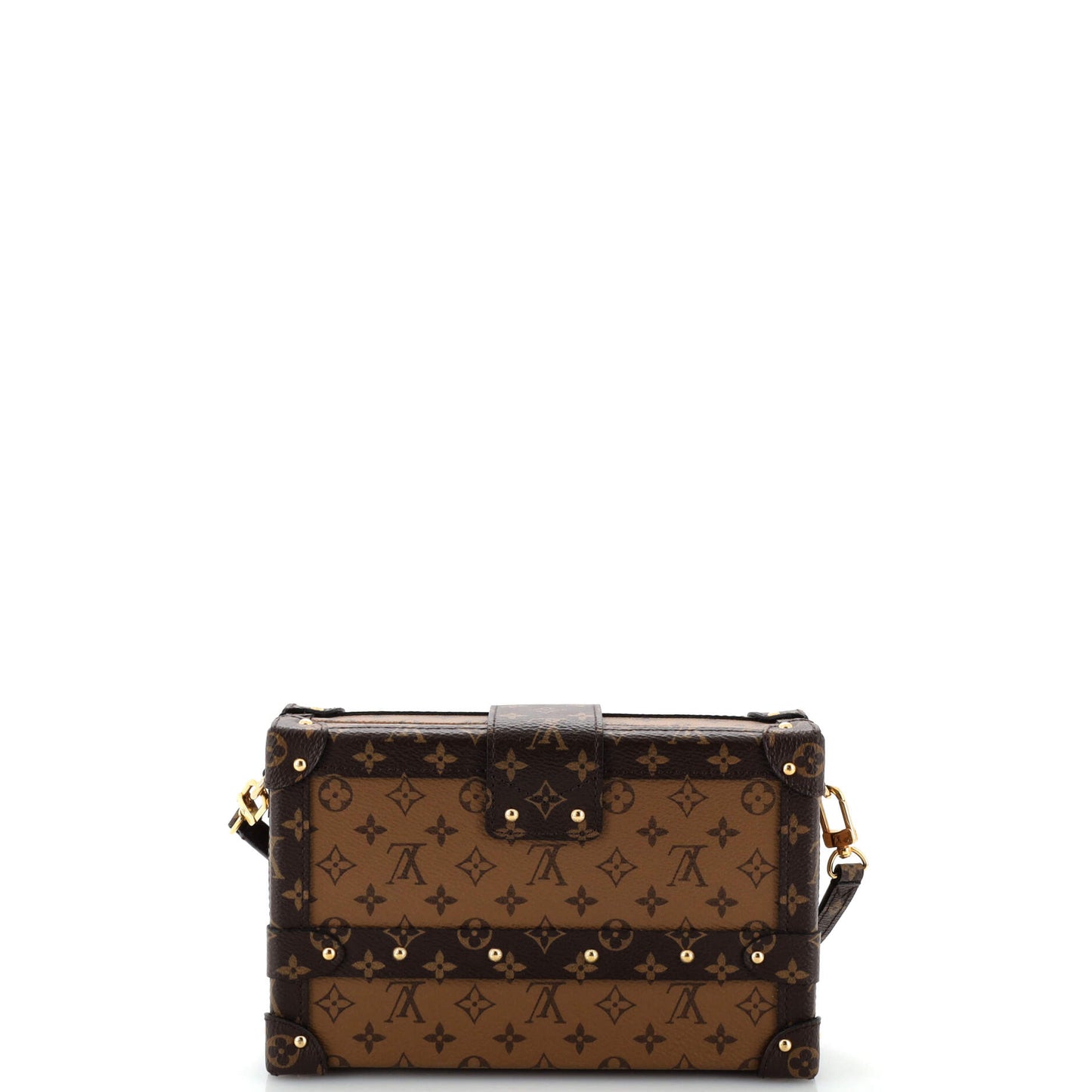 Louis Vuitton Petite Malle Handbag Reverse Monogram Canvas