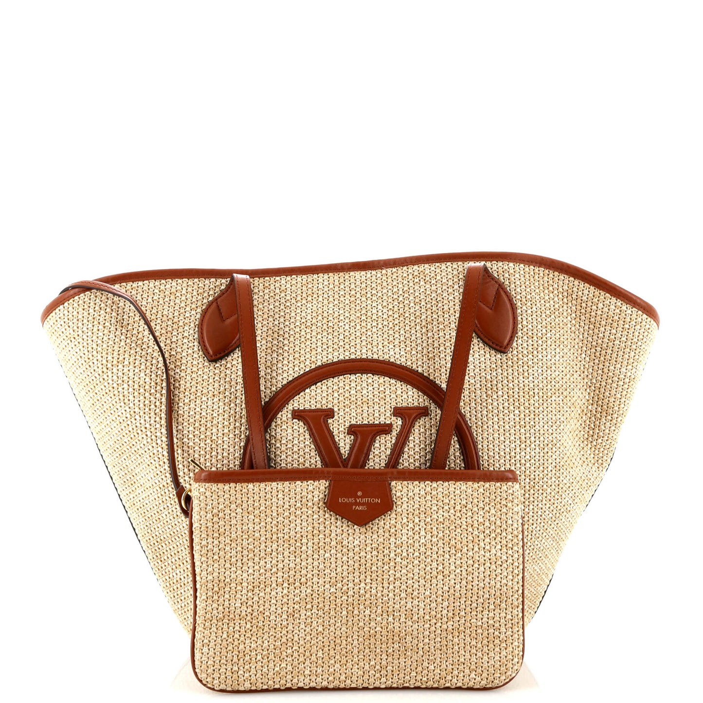 Louis Vuitton Saint Jacques NM Handbag Raffia and Leather