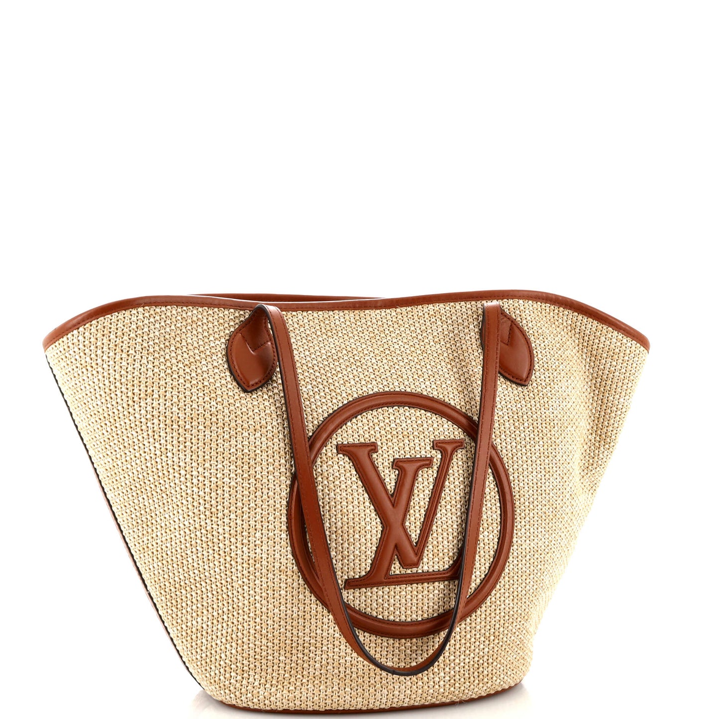 Louis Vuitton Saint Jacques NM Handbag Raffia and Leather