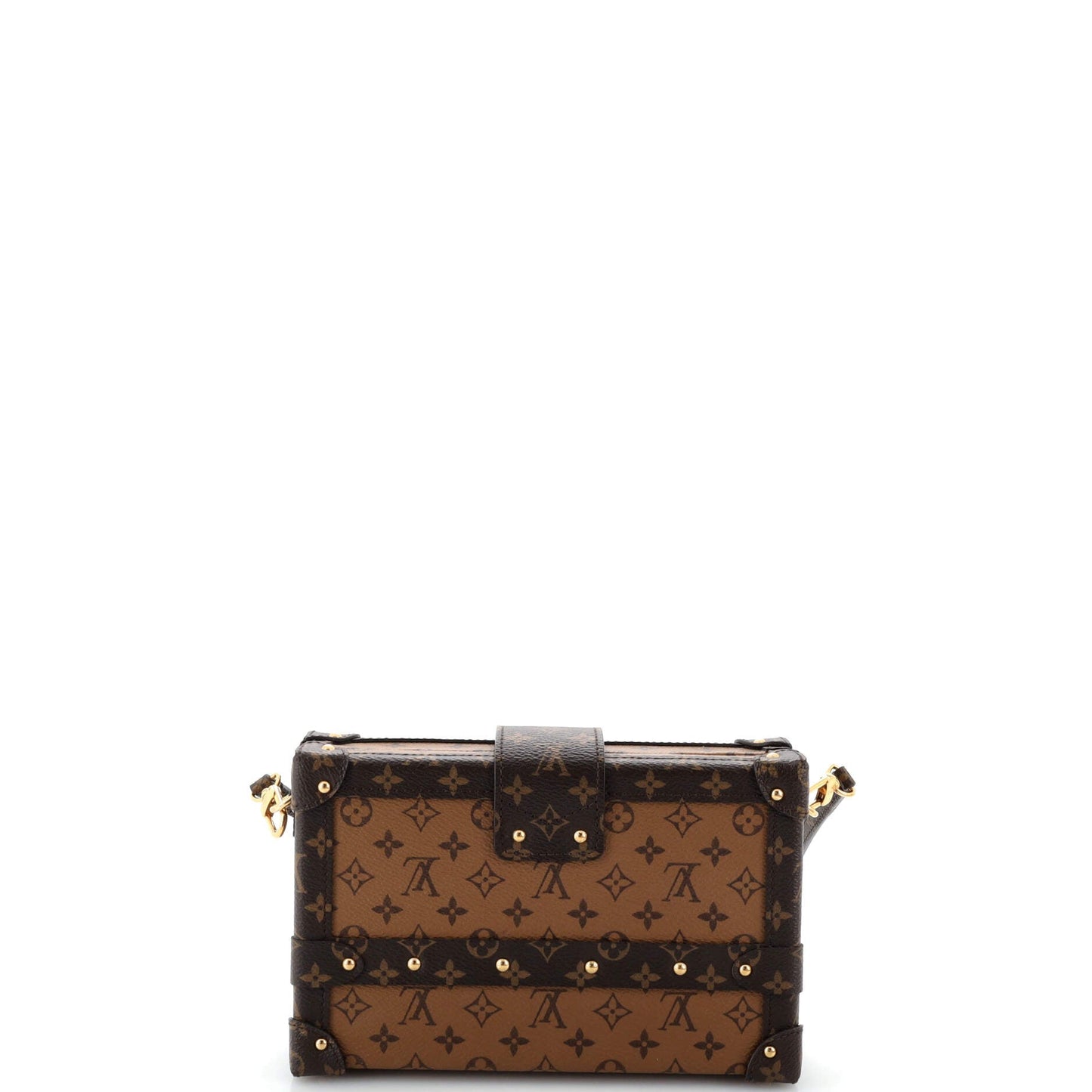 Louis Vuitton Petite Malle Handbag Reverse Monogram Canvas
