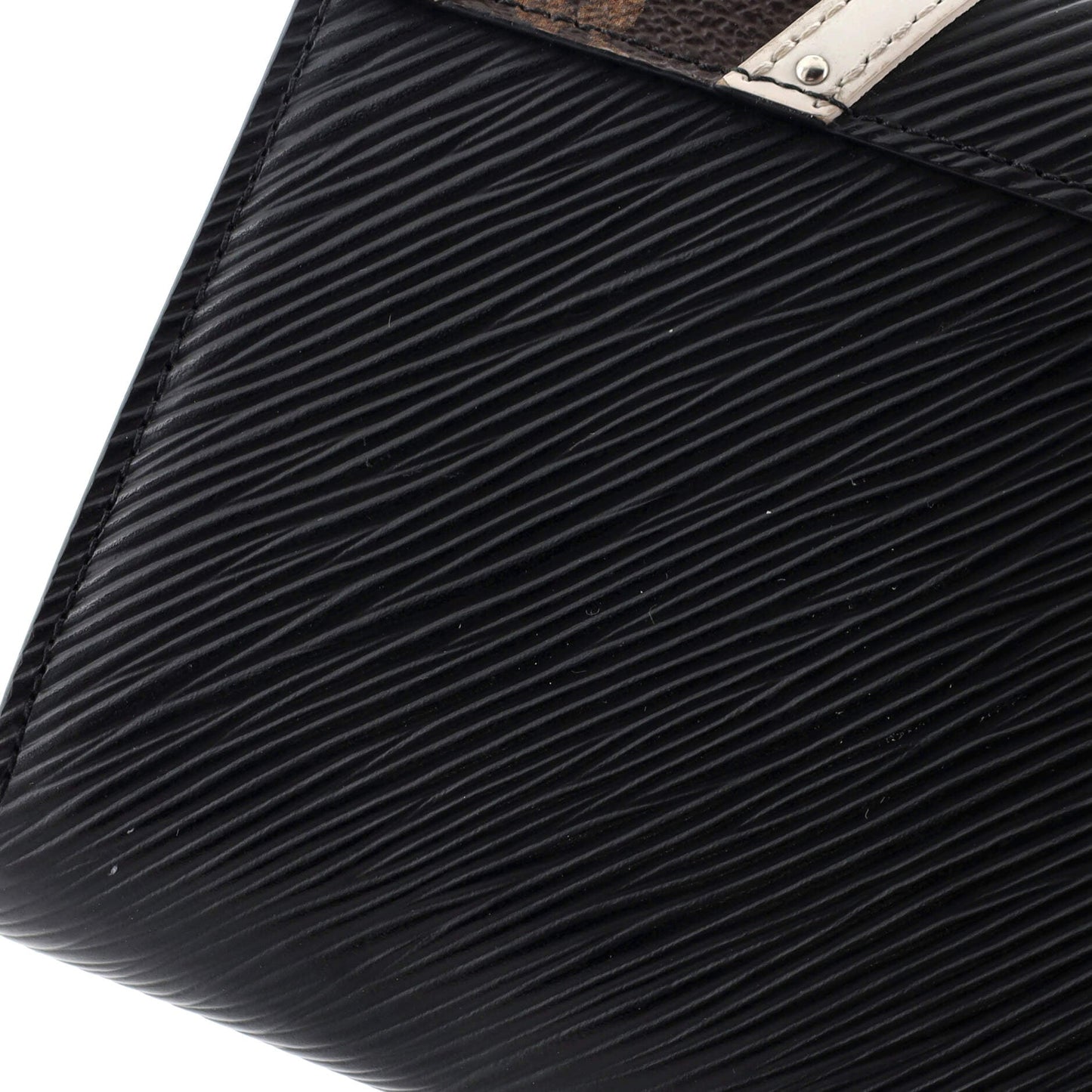 Louis Vuitton Twist Chain Wallet Epi Leather with Monogram Canvas and Studded Leather